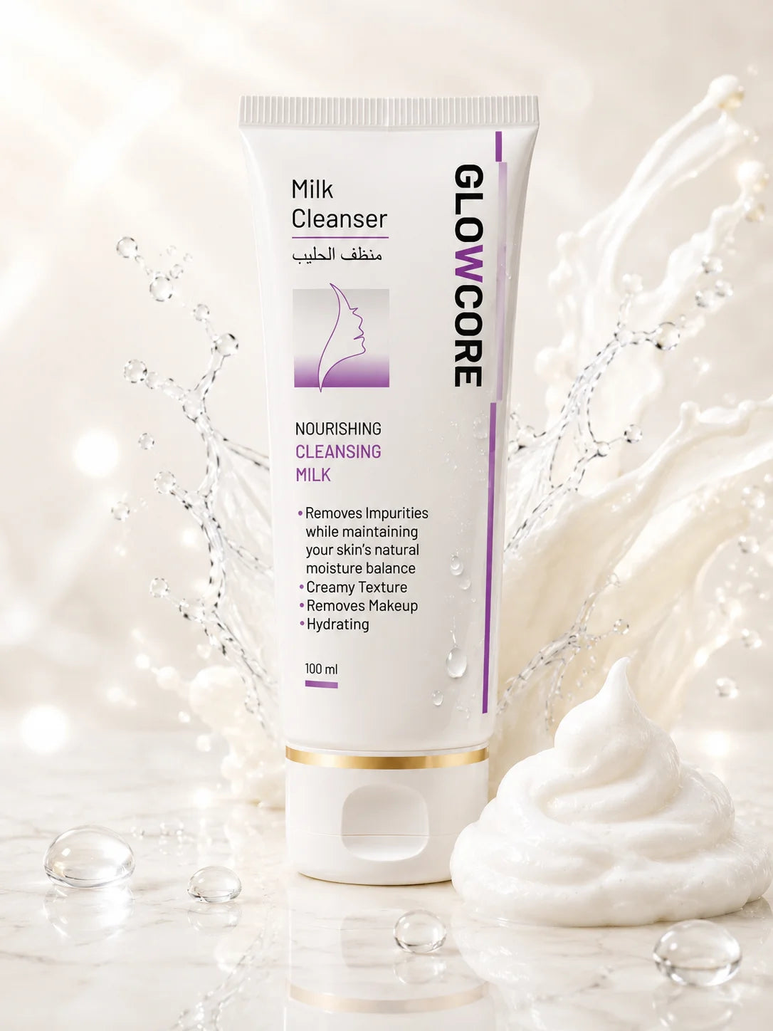 Glowcore Whitening Cleanser – Milk Extract Face Wash
