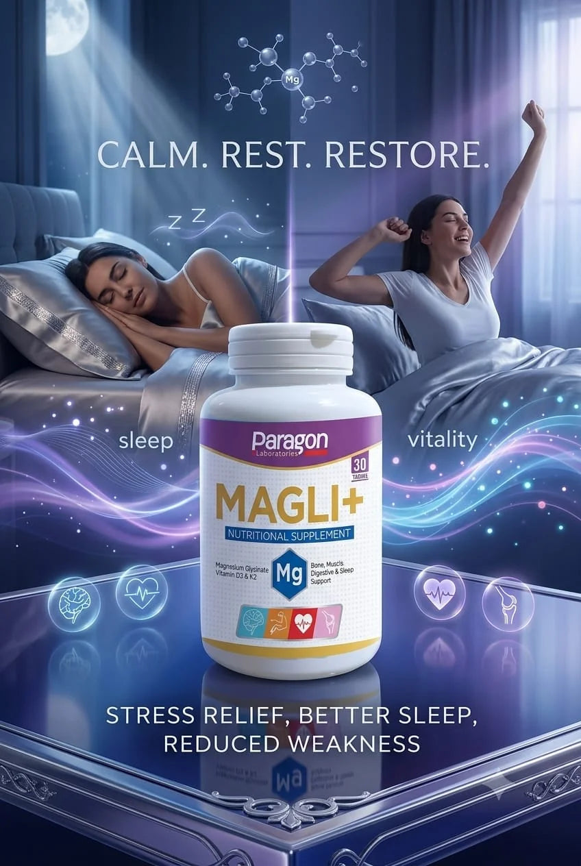 Magli+ – Magnesium Glycinate Wellness Supplement (30 Tablets)