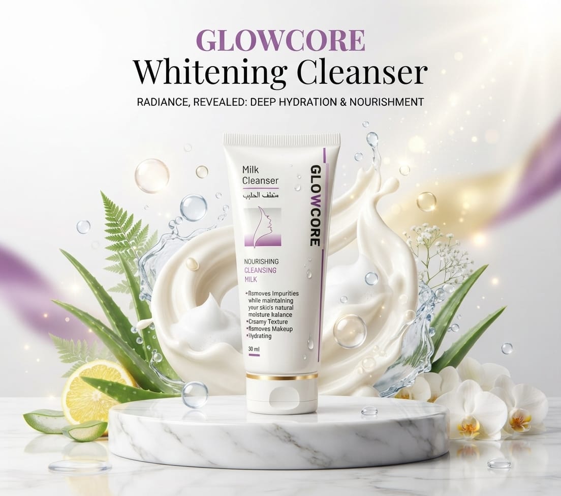Glowcore Whitening Cleanser – Milk Extract Face Wash