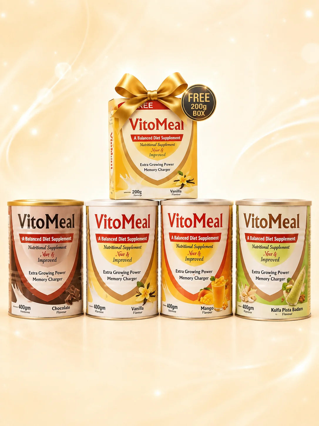 Buy 4 Vitomeal 400g Tins & Get 1 FREE 200g Box
